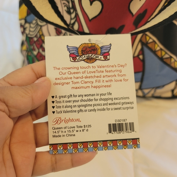 NWT Brighton "Queen of Love" Limited Edition Tom Clancy Canvas Tote Bag - Picture 11 of 13